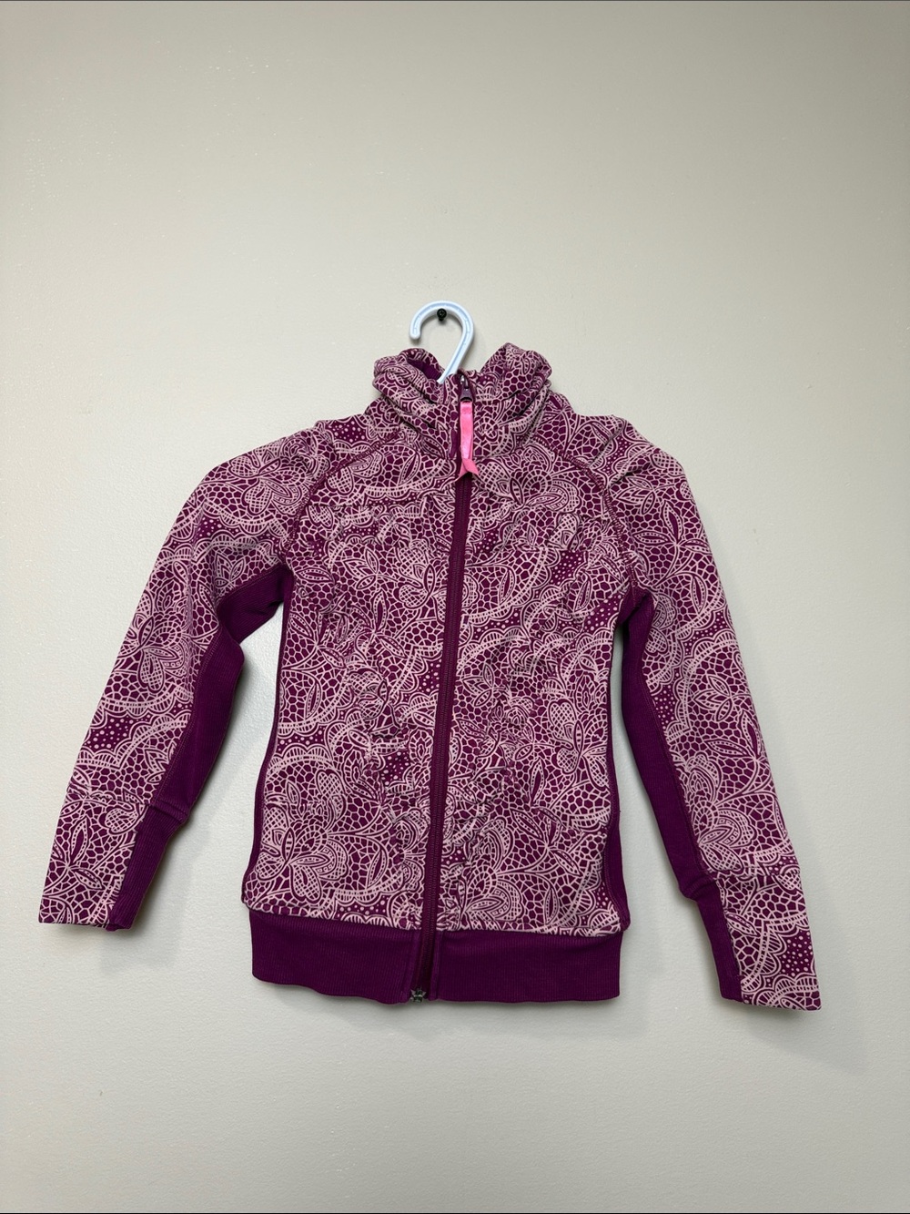 Ivivva Girls Pink Floral-Pattern Zip size 6